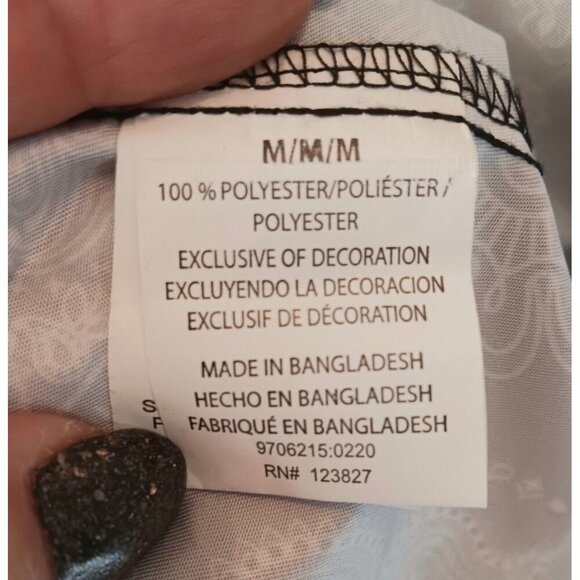 3/10 SURF SOCIETY Swimwear Bandana  Print Shirt M Beachy Artsy Funky Patchwork - Picture 6 of 7